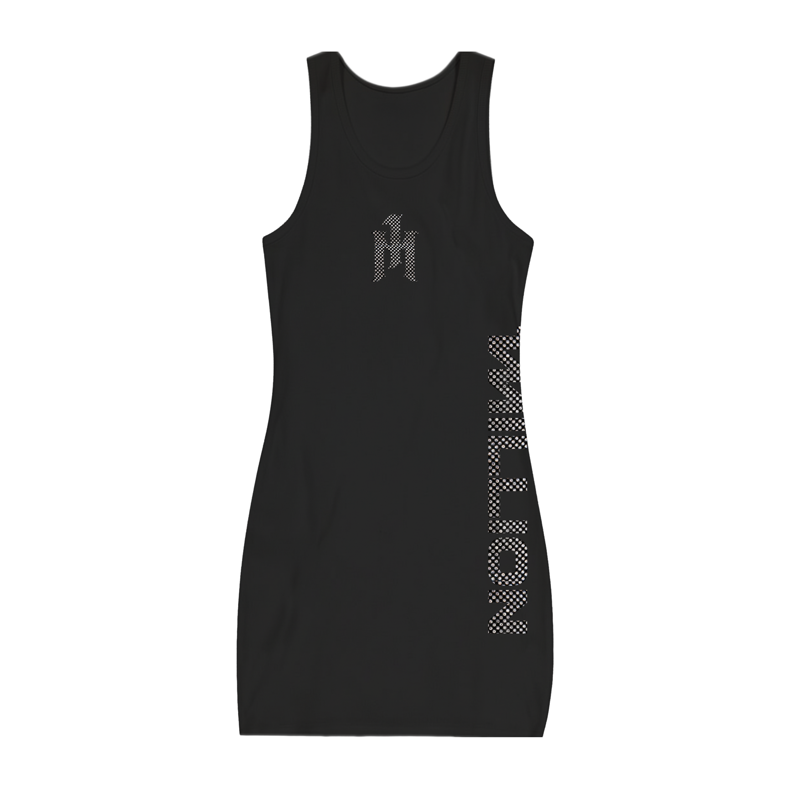 MILLION Crystal Tank Dress - White