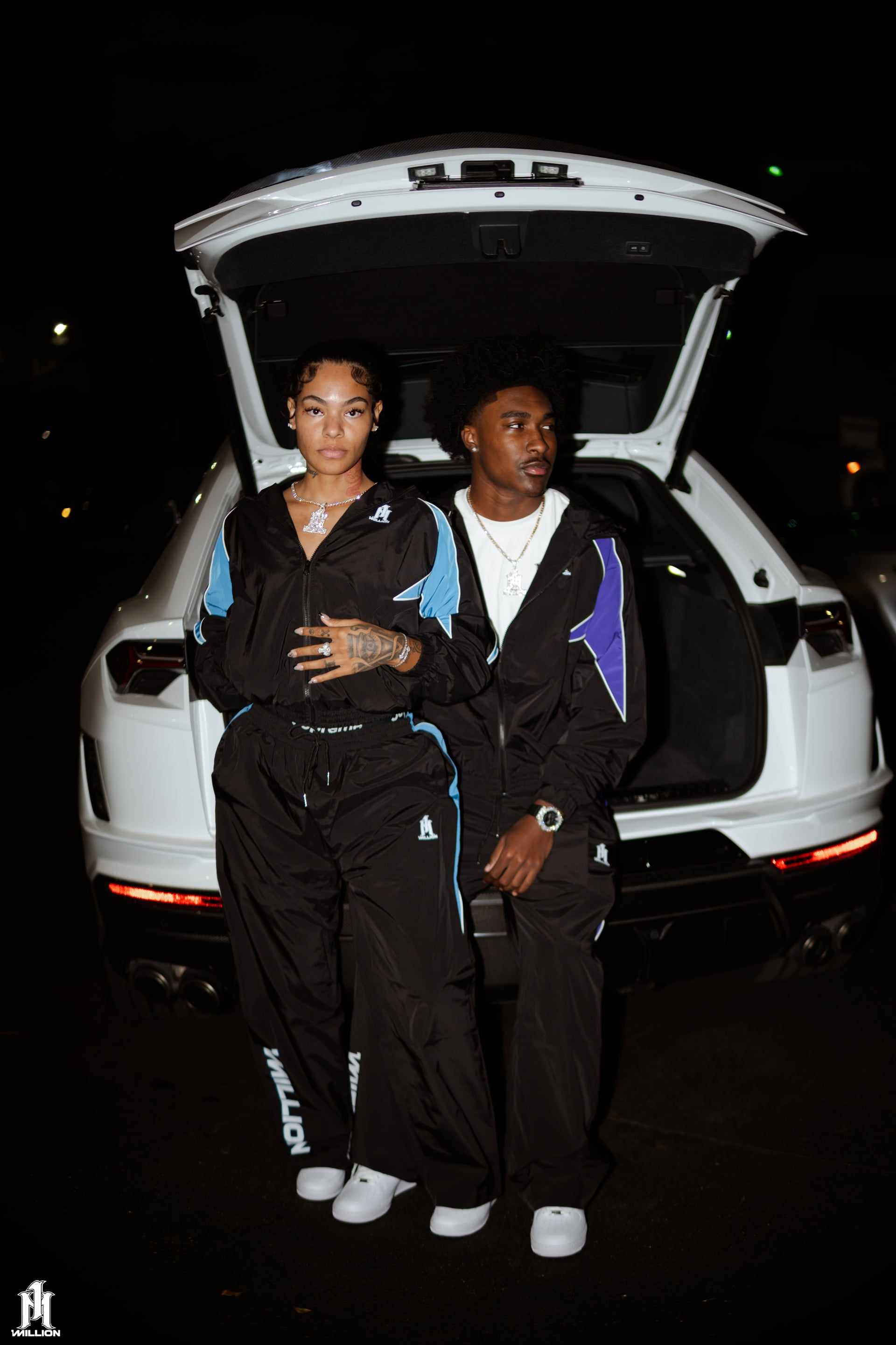 Purple & Black Track Suit