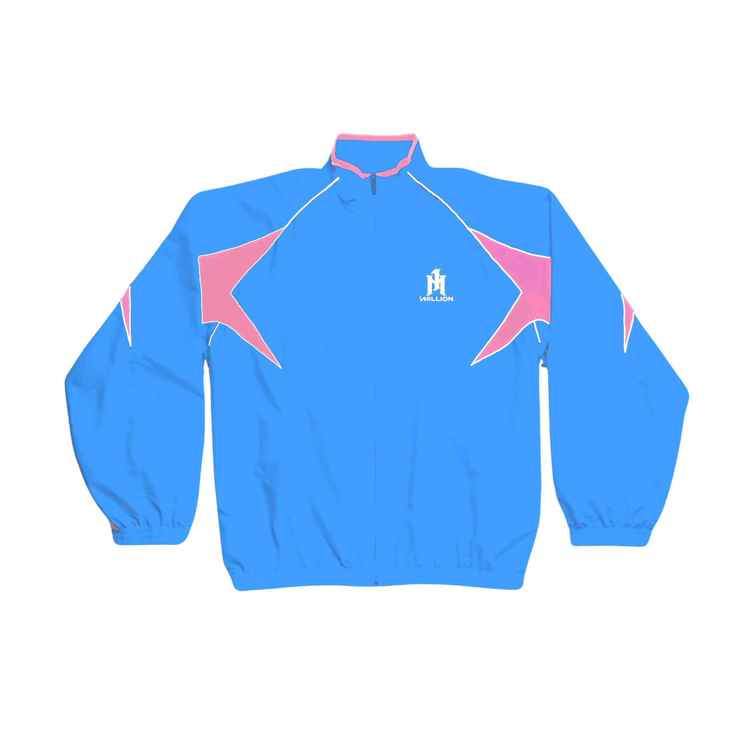 90 inspired track suit pink on blue