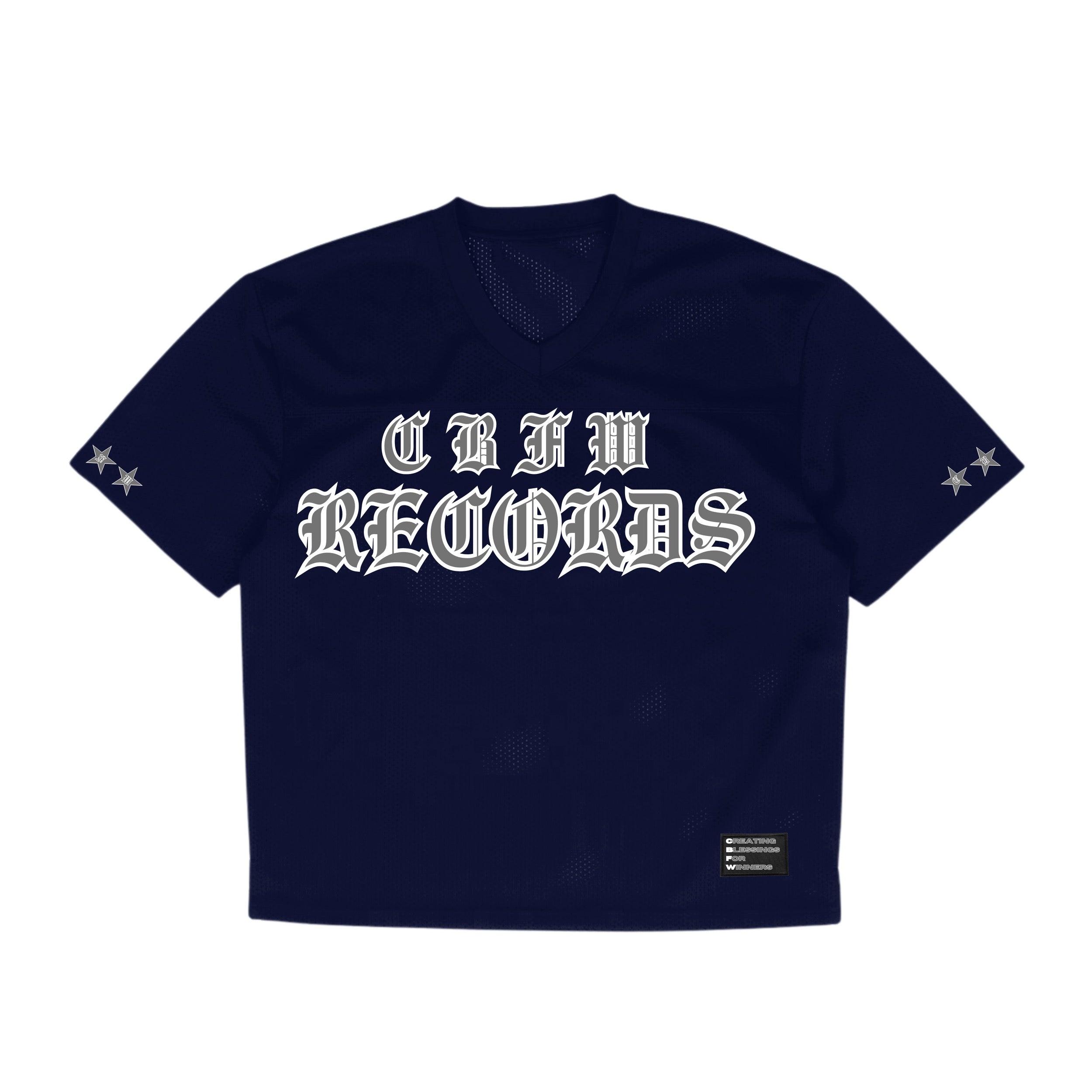 CBFW records Jersey set grey on blue