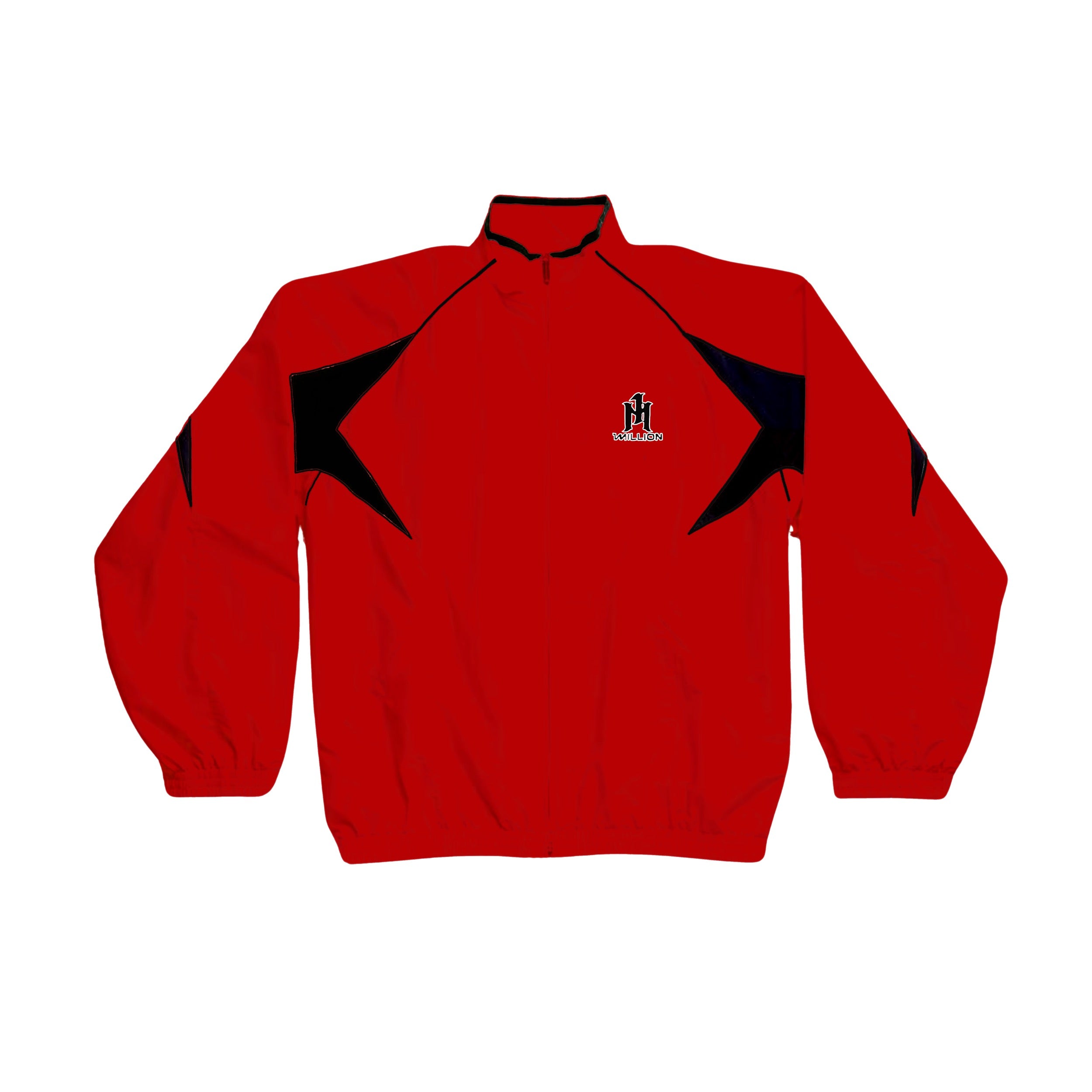 90s inspired track suit Black on Red