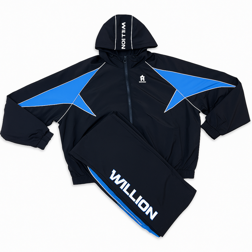 Black & Sky Blue Track suit